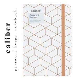 🏷️ Caliber password keeper hard cover abstract mini journal for purse